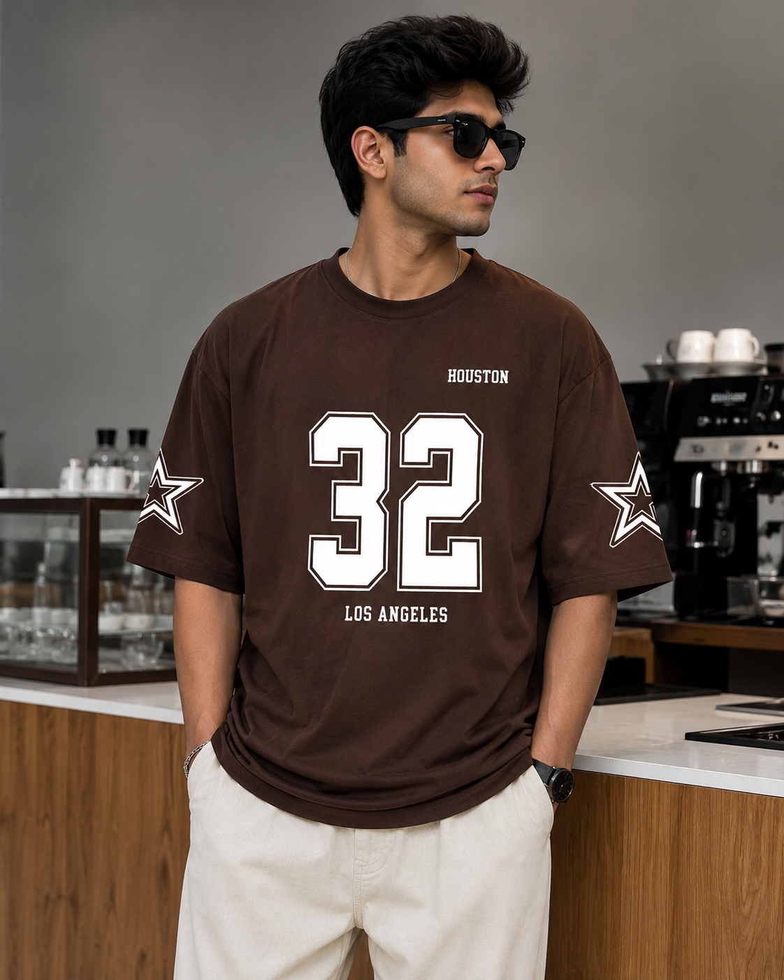 Down Shoulder T-shirt