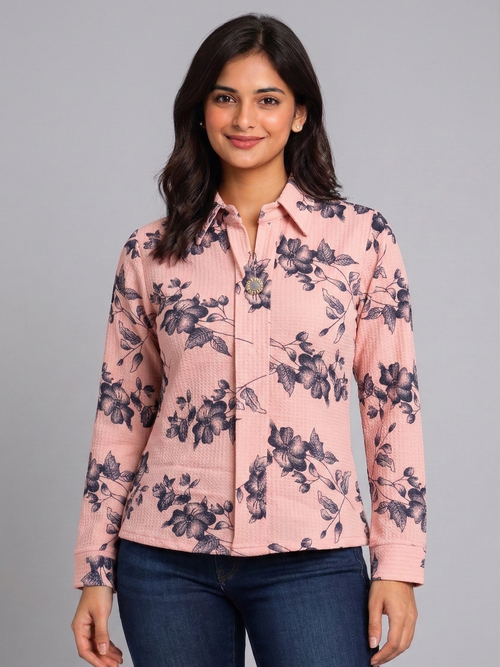 Casual Western Top & Floral Printed Shirt