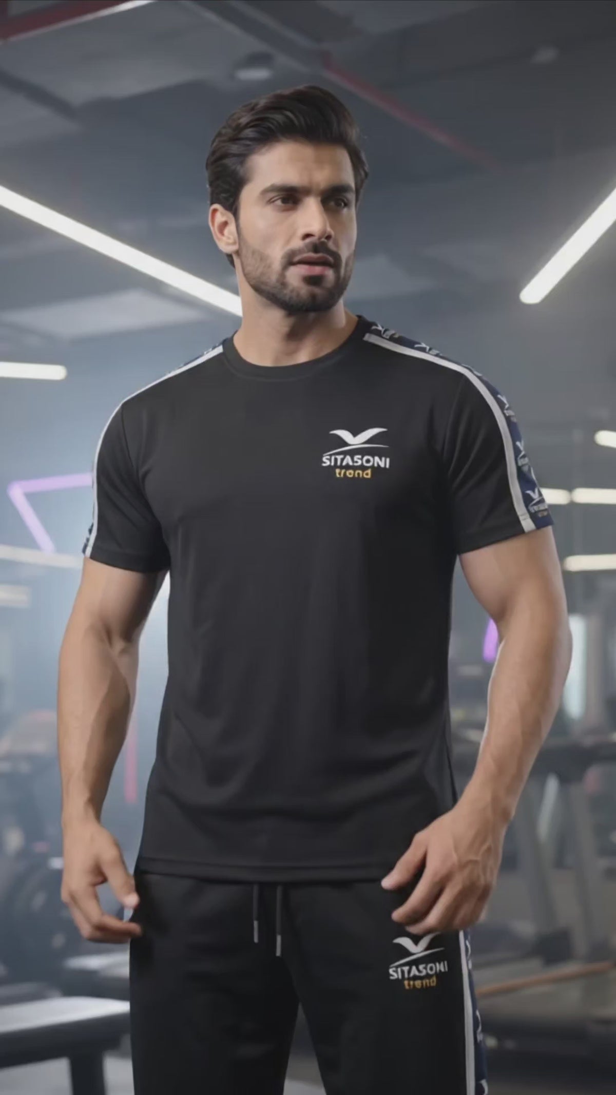 SITASONI trend Performance Gym Tee & Track Pant Set | Anti-Stain & Quick-Dry  (Pre-Book Offer)