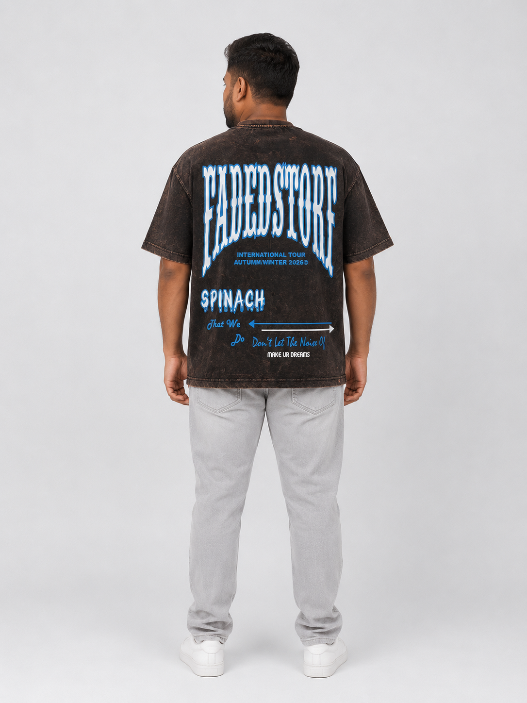 Oversized Acid Wash Graphic Printed T-Shirt with Vintage Typography Design Sale by SITASONI™ trend 📍Nawagarh (BEMETARA)