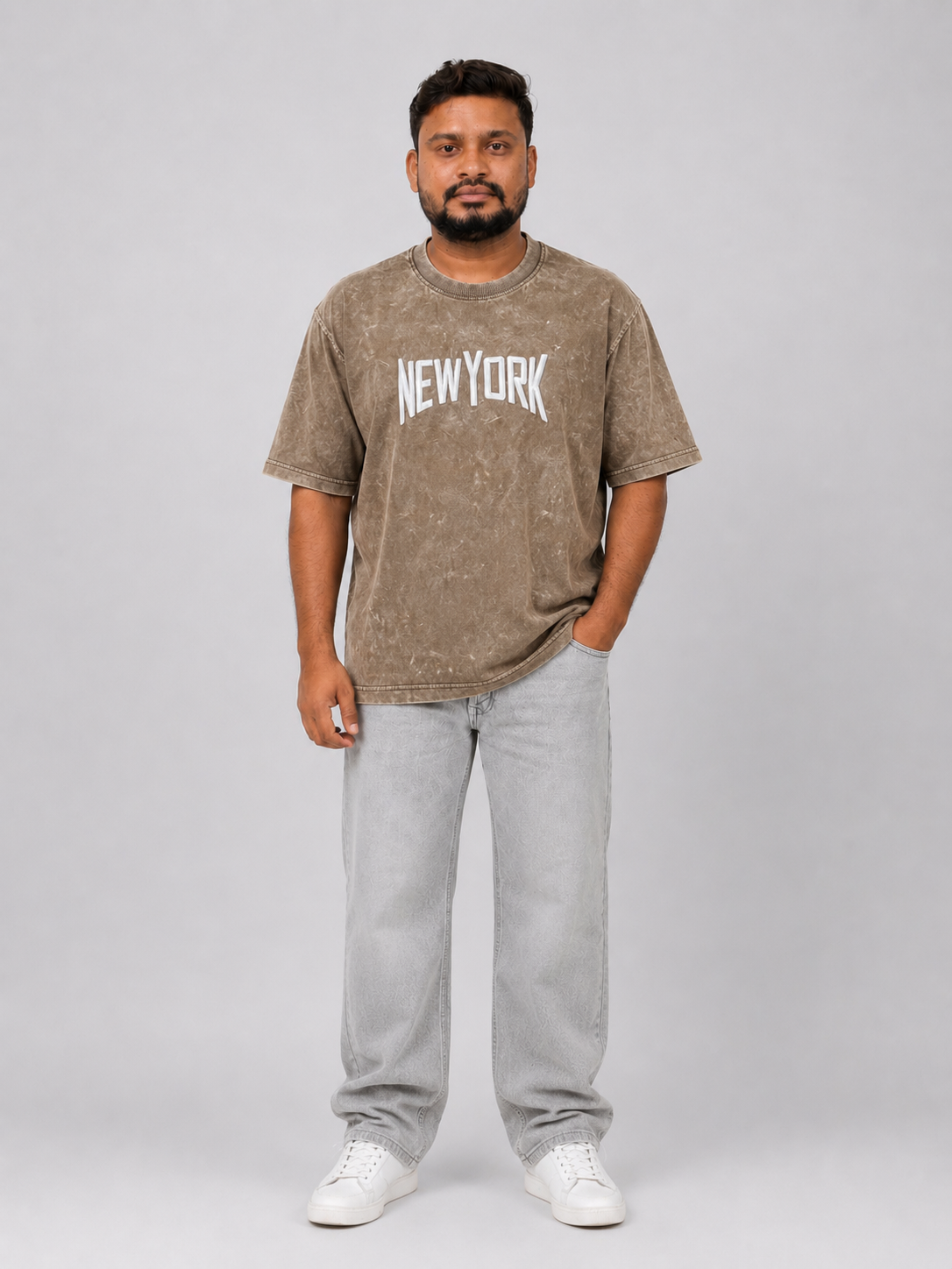 Oversized Acid Wash Graphic Printed T-Shirt with Vintage Typography Design Sale by SITASONI™ trend 📍Nawagarh (BEMETARA)