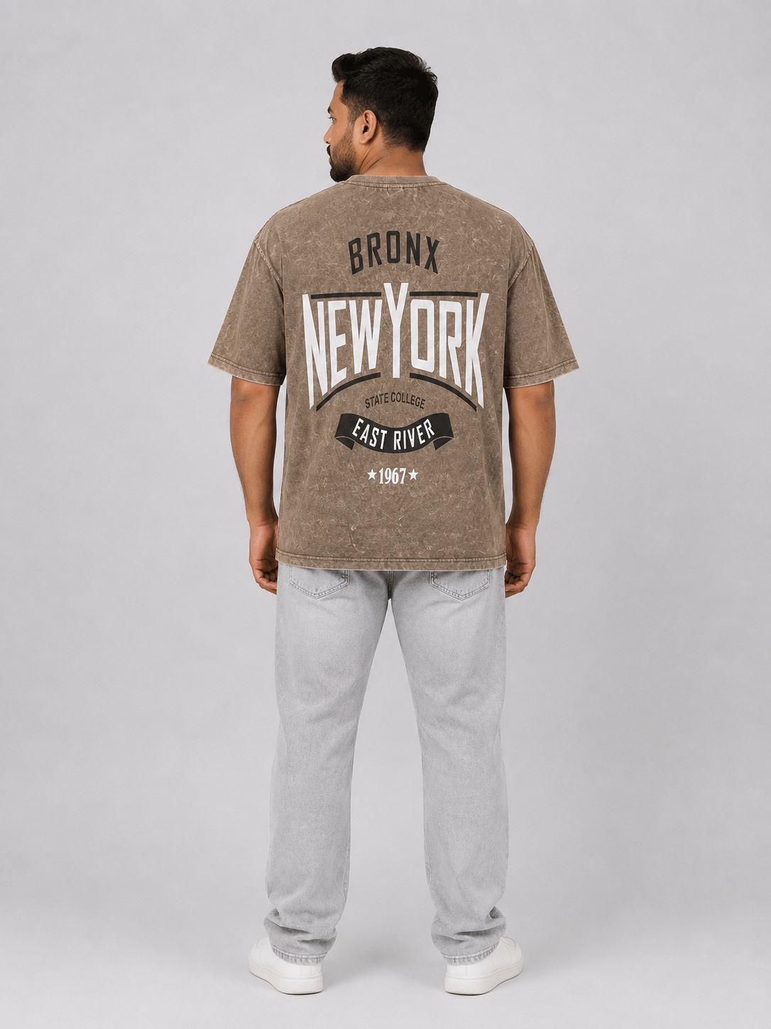 Oversized Acid Wash Graphic Printed T-Shirt with Vintage Typography Design Sale by SITASONI™ trend 📍Nawagarh (BEMETARA)